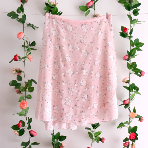 Impressionists - Blush Pink Floral Wrap Skirt
