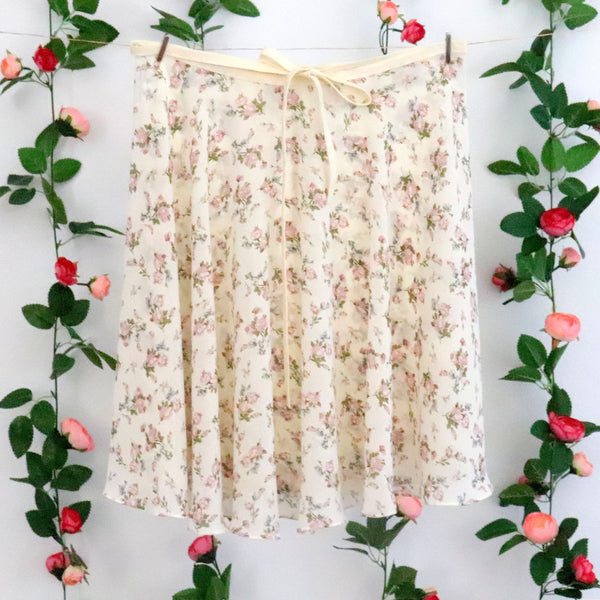 Impressionists - Pink Ditsy Floral Wrap Skirt