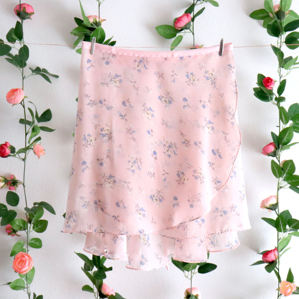 Rose Quartz Floral Wrap Skirt