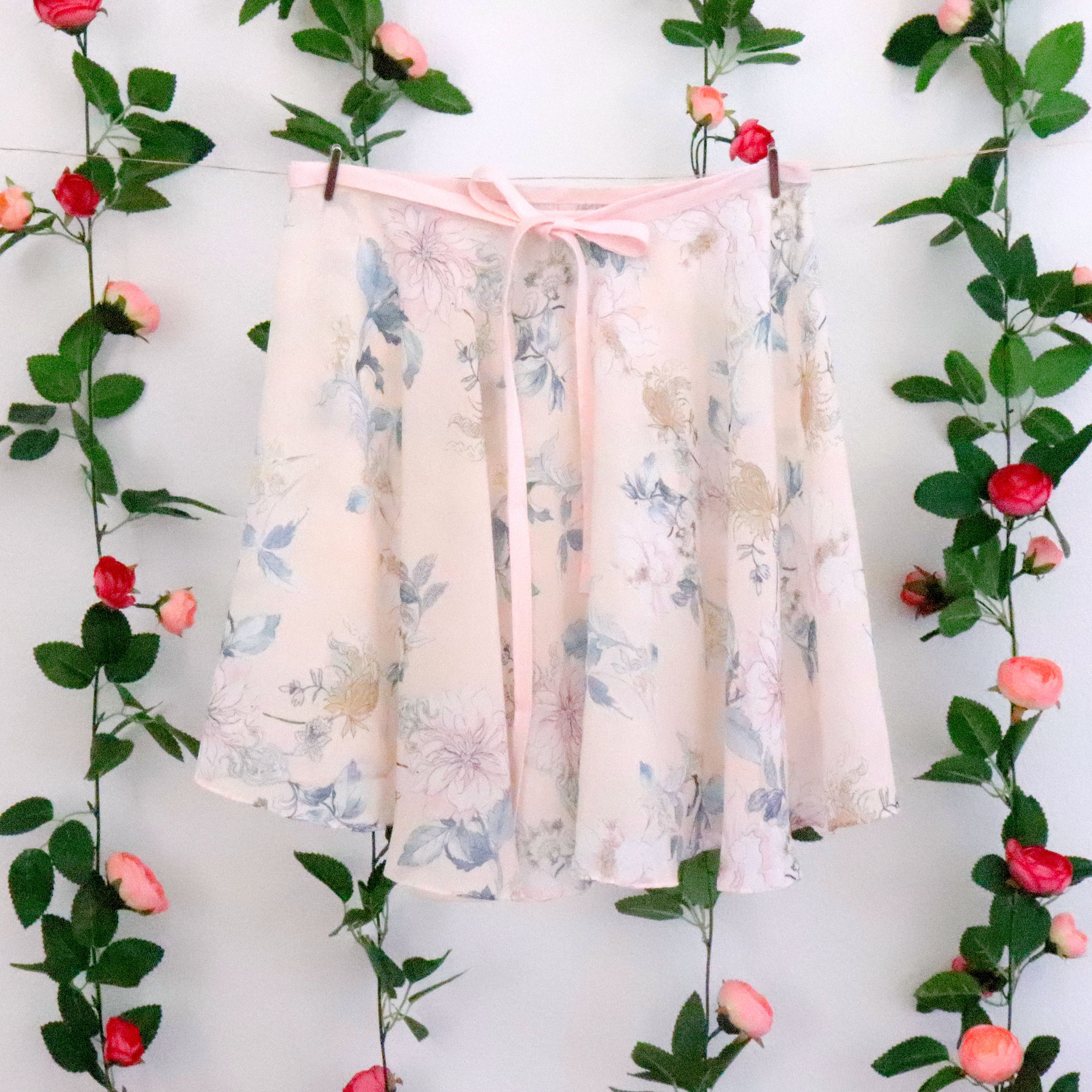 【BAON】Kiponi Flower Layered Wrap Skirt Eliza Layered Wrap Skirt | Gardenbelle Shop
