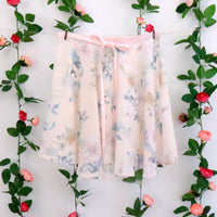 Powder Pink Floral Wrap Skirt