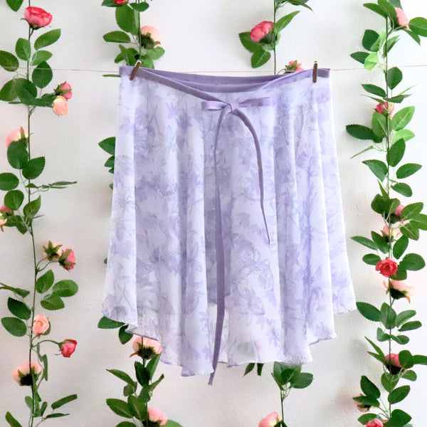 Periwinkle Floral Wrap Skirt