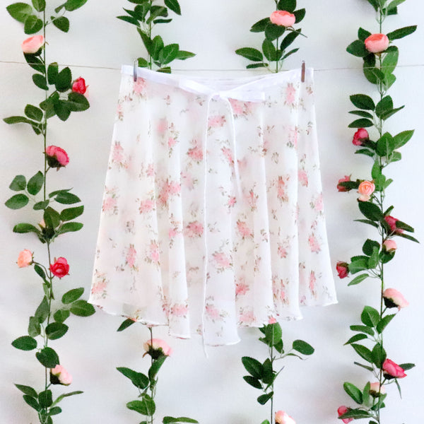 Pink Forget-Me-Nots Ballet Wrap Skirt