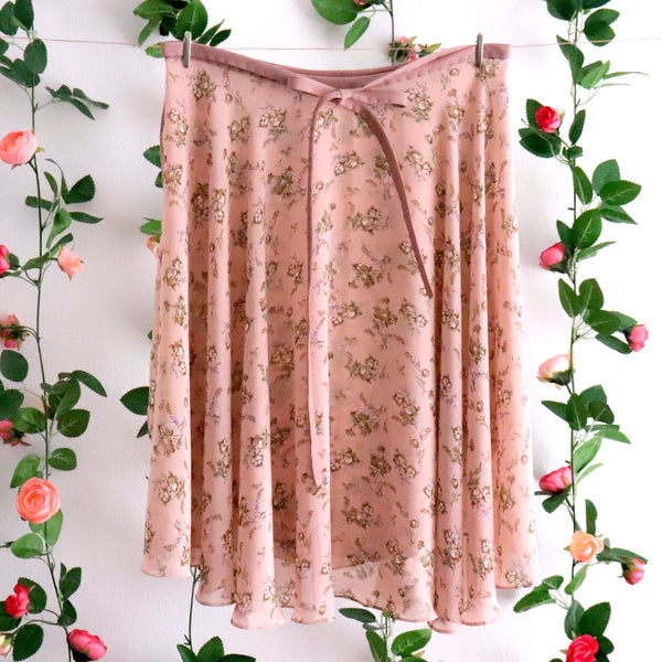 Impressionists - Pink Sand Floral Wrap Skirt