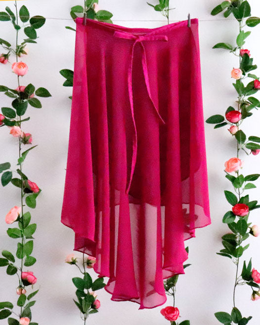 Soubrette-Fuchsia Ballet Wrap Skirt