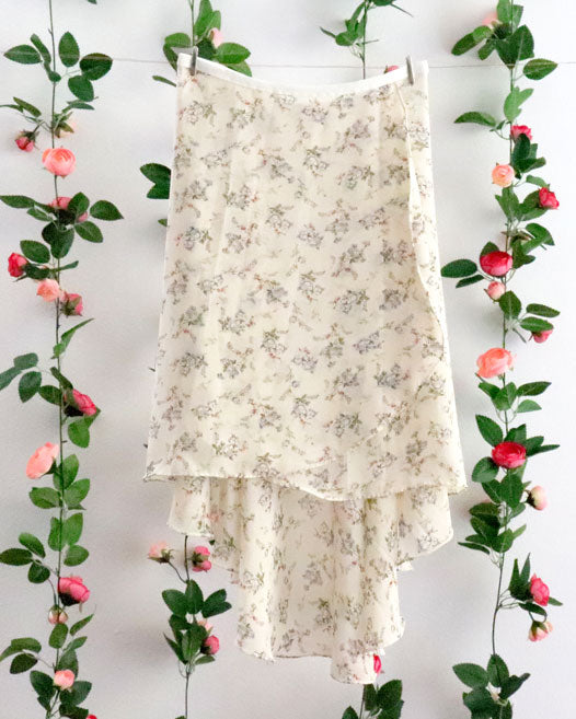 Soubrette-Cream Ditsy Floral Ballet Wrap Skirt