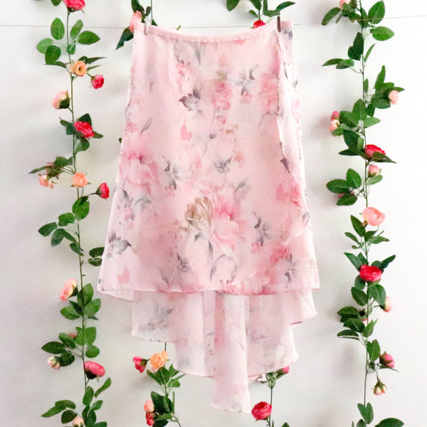 Soubrette-Pink Floral Ballet Wrap Skirt