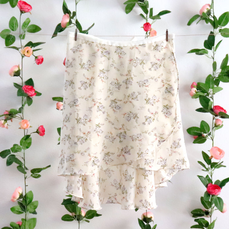 Soubrette-Cream Ditsy Floral Ballet Wrap Skirt